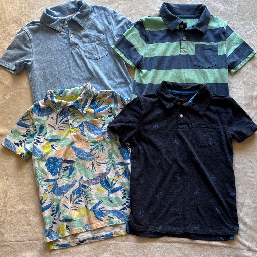 Lot of 4 - Cat & Jack Boys Polos - Size 6/7